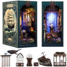 Bloco de Montar Cantinho De Leitura Tema Oceano Misterioso Puzzle QuebraCabeça Miniatura de Madeira com Luzes LED Brastoy DIY