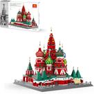 Bloco de Montar Catedral Ascendente de São Basílio Moscou Com 3213 peças