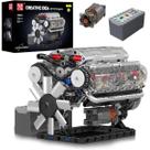 Bloco de montar de Encaixe Motor V8 Carro Esportivo 535 Peças Brinquedo Educativo de Construção P Crianças e Adultos