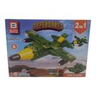 Bloco de Montar Defensores Força Suprema Aviao Caça 80 Peças - Polibrinq Bm034