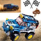 Bloco De Montar Didático Carrinho Aventura Off-road +145 Pçs