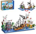Bloco de Montar Fortaleza Barco Pirata Puzzle 2461 Peças de Encaixar Decoração Colecionador Brinquedo Infantil Adulto