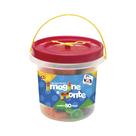 Bloco de Montar Imagine e Monte 80 Peças Picapau Brinquedo Educativo Infantil
