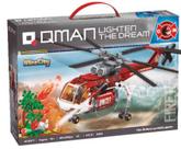 Bloco de Montar Keepplay Helicóptero de Resgate e Incêndio Mine City