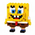 Bloco de Montar Mini Bob Esponja Pixelado 202 Peças Estimula Criatividade Amarelo Bob Esponja
