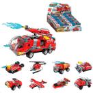 Bloco de montar Set Trans-Collector Bombeiro 8 caixas montam 1 Qman 1805-QM000101
