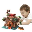 Bloco de Montar Taberna Pirata 1312 peças Decoração Brinquedo Educativo Infantil Adolescente Adulto Conjunto de Construção