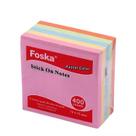 Bloco de Notas Adesivas 75x75mm 400 folhas com 5 cores