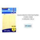 Bloco de Notas Adesivas Amarelo 37.5x50mm com 4 Blocos de 100 Folhas cada Masterprint MP2000