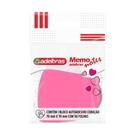 Bloco de Notas Autoadesivas Adelbras Memo Note Coração Rosa Claro e Neon 50 Fls