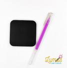 Bloco de Notas Autoadesivo Quadrado Preto Caneta Cor da Tinta:Rosa