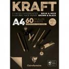 Bloco de Papel Kraft Clairefontaine Brown & Black 90g/m³ A4