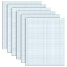 Bloco de papel milimetrado Ctosree Quadrille 10 quadrados por cm, azul, 6 unidades