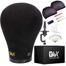 Bloco de peruca de cortiça de lona Mannequin Head GEX para fabricação de perucas de 22 cm Bloco de peruca de cortiça de lona Mannequin Head GEX para fabricação de perucas de 22 cm