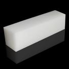 Bloco de plástico HDPE 50mm de espessura 10x30cm para usinagem branca