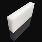 Bloco de plástico HDPE com 1 cm de espessura 3x12 cm branco para usinagem