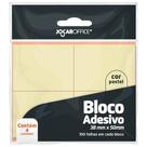 Bloco De Recado Autoadesivo Amarelo Pastel 38X50Mm 100Fls.