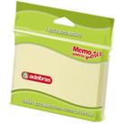 Bloco de recado autoadesivo memonote amarelo 76x102 100fls adelbras unidade