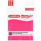 Bloco de Recado Autoadesivo Memonote Transparente 76X76 Rosa Neon