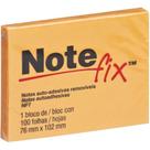 Bloco de Recado Autoadesivo Notefix 100 Folhas 76MM X 102MM Laranja
