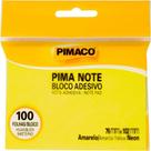 Bloco de Recado Autoadesivo Pimanote Amarelo Neon 76X102MM 100 Folhas