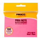Bloco De Recado Autoadesivo Pimanote Rosa 76X102Mm 100Fls