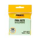 Bloco De Recado Autoadesivo Pimanote Verde 76X76Mm 100Fls