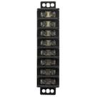 Bloco de terminais Gardner Bender GTB-408 de 8 circuitos preto