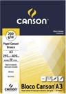 Bloco desenho branco A3 200g com 20 folhas Canson