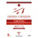 Bloco Dessin Croquis A3 120g 50 folhas Clairefontaine