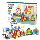 Bloco Duplo Trem Encaixe Infantil 78 Pecas - Jie Star 1032