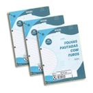 Bloco fichário universitário branco monobloco S D 96 f Kit 3 Bloco fichário universitário branco monobloco S D 96 f Kit 3