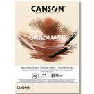 Bloco Graduate Mixed Media A4 Creme 220g/m com 30 Fls Canson C400110368