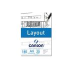 Bloco Layout 180 Branco e Liso A4 180g/m² 20fls CANSON