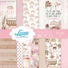 Bloco LT - 15x15cm - Boho Baby Girl