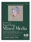 Bloco Mix Media Strathmore Toned Gray 300g 22,9 X 30,5cm 15f Bloco Mix Media Strathmore Toned Gray 300g 22,9 X 30,5cm 15f