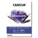 Bloco Multi Técnica A4 Canson Graduate 200g 20Fls Branco