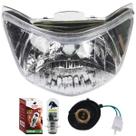 Bloco Óptico Farol Biz 125 2006 Á 2010+ Lampada Led+ Soquete