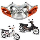 Bloco óptico farol completo com lâmpada smartfox shineray phoenix 50 xy50 xy50q