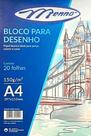 Bloco p/ Desenho A4 150/m² Branco - Menno