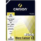 Bloco Papel Desenho A3 Canson 180g 20 Folhas Branco Bloco Papel Desenho A3 Canson 180g 20 Folhas Branco