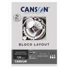 Bloco Papel Layout A4 Canson 120g Estudante 50 Folhas