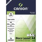 Bloco Papel Margeado A4+ 23cm X 32cm Canson 50 Folhas