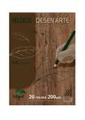 Bloco para desenho a4 branco 200g com 20 folhas