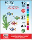 Bloco Para Educacao Artistica Color Set 12Cor. A3 110G. 24Fl