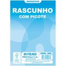 Bloco para Rascunho com Picote e Grampo 80 Folhas 80X115MM - Pacote com 20 Unidades
