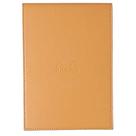 Bloco Quadriculado Rhodia 15,5x22cm Capa Couro Laranja