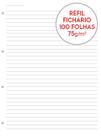 Bloco Refil Fichário 4 Furos c/ 100fls 75g/m² UN PM