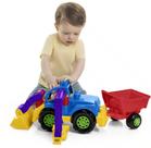 Blocos De Caminhão Basculante Trator Retro Carregadeira Multicolor RODADINHOS BLOCKS COMPLETO