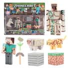 Blocos de construção: boneca de brinquedo, estilo Minecraft para crianças